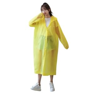 EVA Women's Portable Rain coat, Windproof And Waterproof, Thick, Yellow